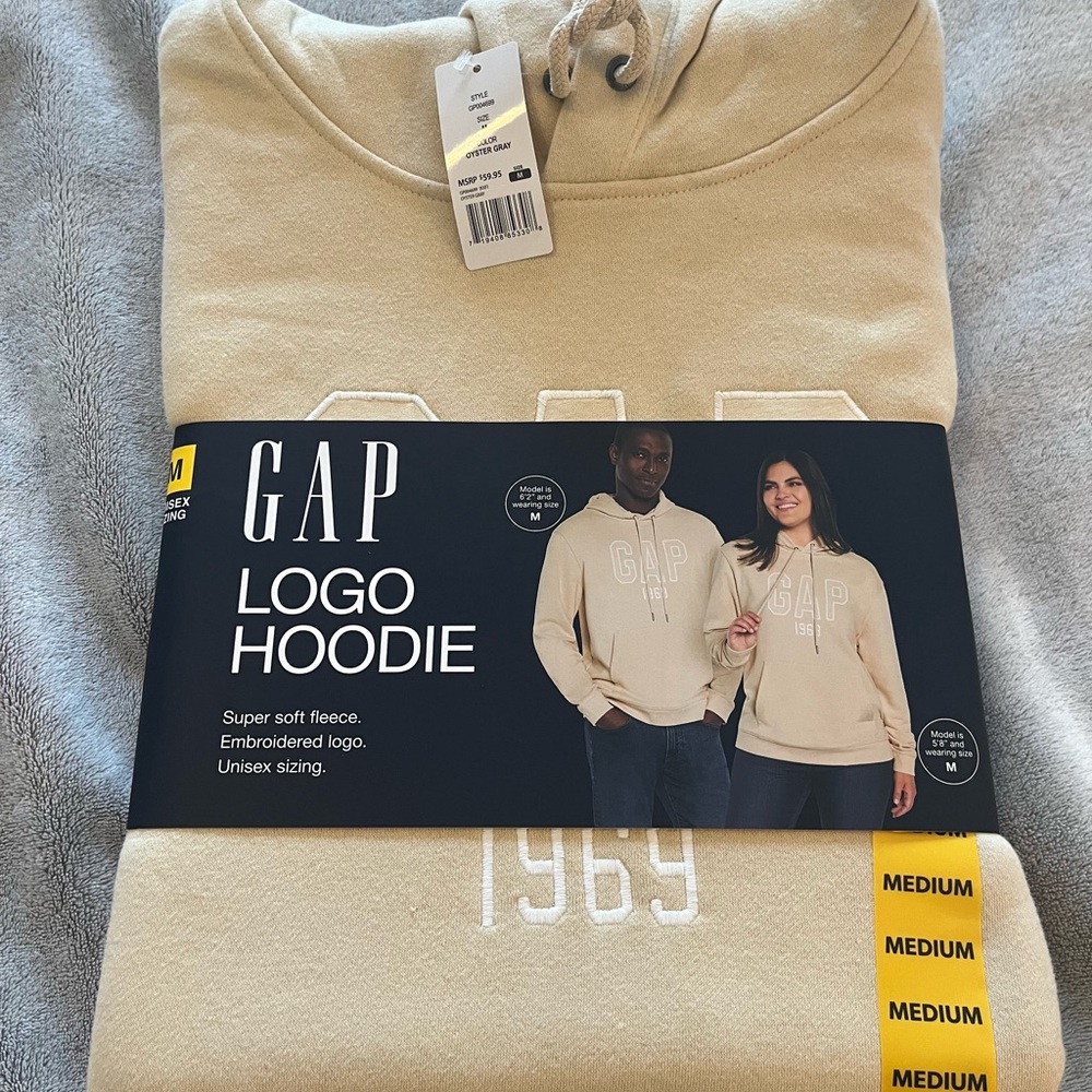 GAP Beige Logo Hoodie